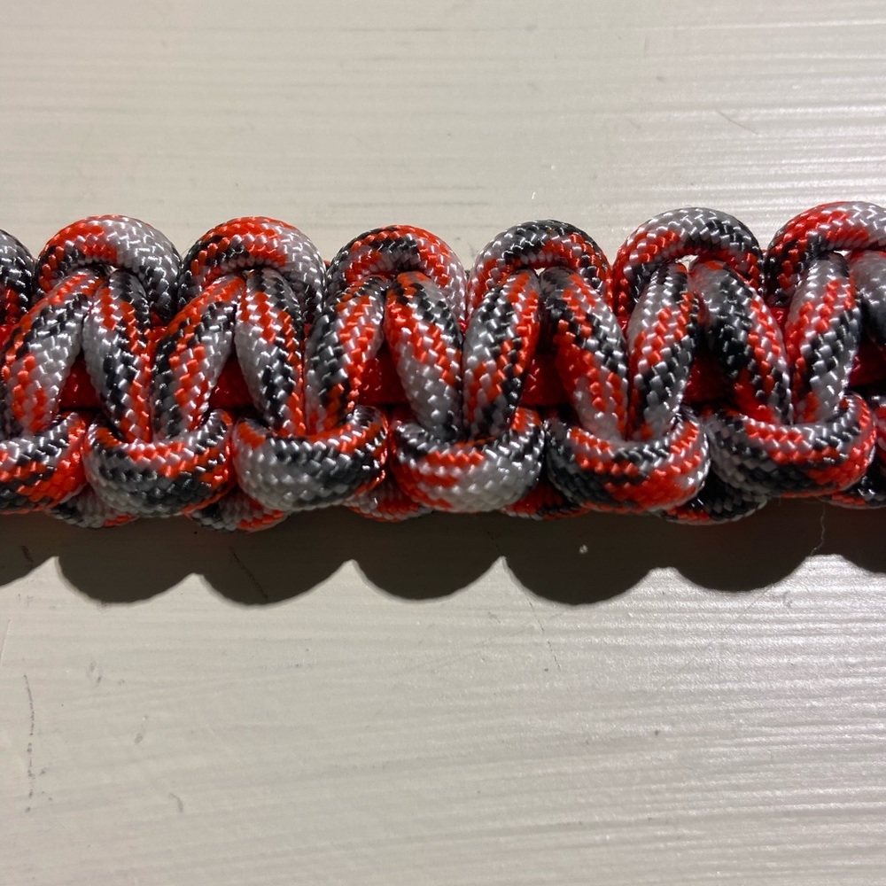 Orange and black survival bracelet